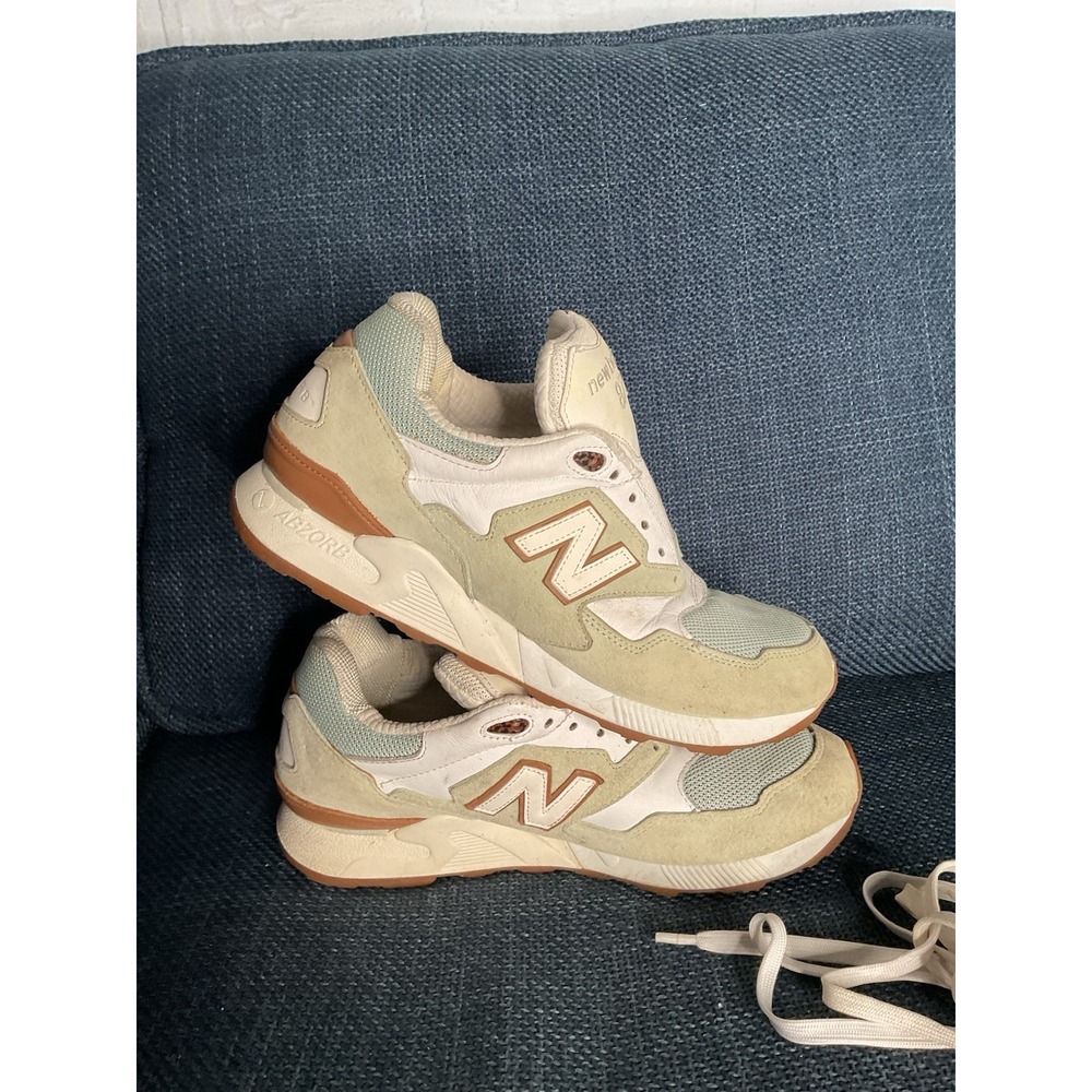 New Balance 878 Beige Green Sneakers Men's Size 10 Used Good Condition